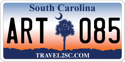 SC license plate ART085