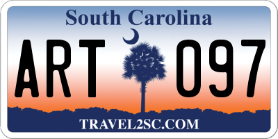 SC license plate ART097