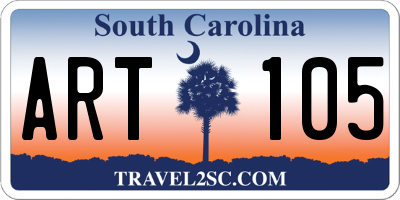 SC license plate ART105
