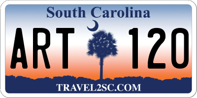 SC license plate ART120