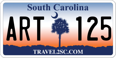 SC license plate ART125