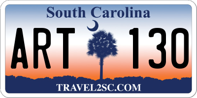 SC license plate ART130