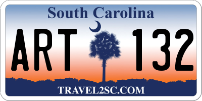 SC license plate ART132