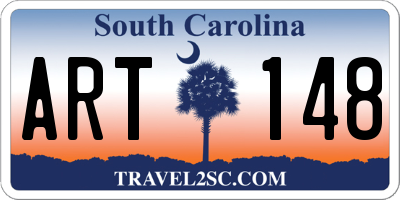SC license plate ART148