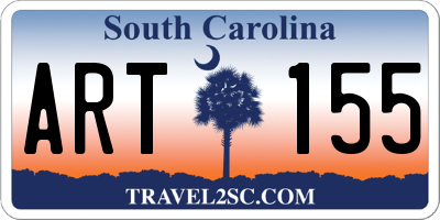 SC license plate ART155