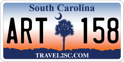 SC license plate ART158