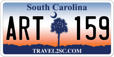 SC license plate ART159