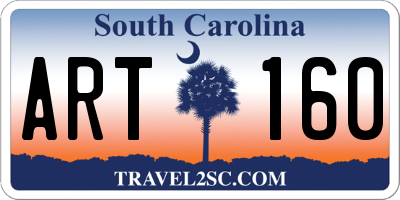 SC license plate ART160