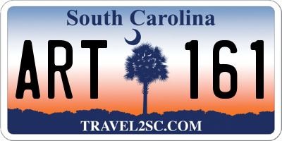 SC license plate ART161