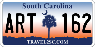 SC license plate ART162