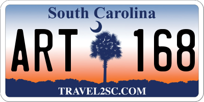 SC license plate ART168