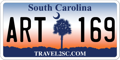 SC license plate ART169