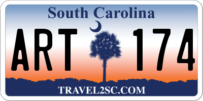 SC license plate ART174