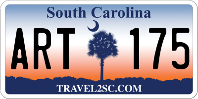 SC license plate ART175