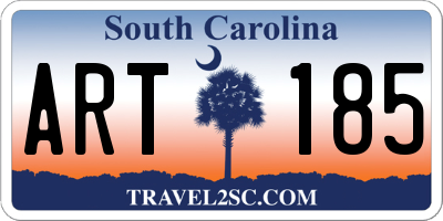 SC license plate ART185