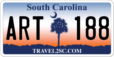 SC license plate ART188