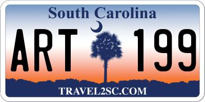 SC license plate ART199