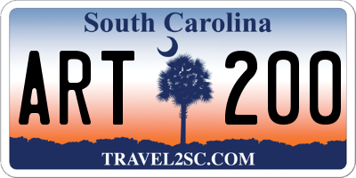 SC license plate ART200