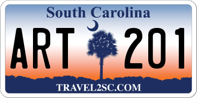 SC license plate ART201