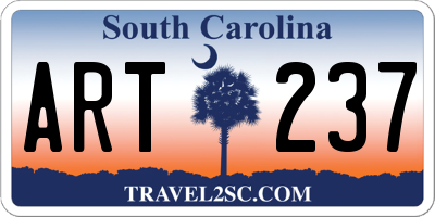 SC license plate ART237