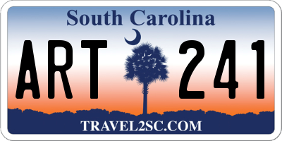 SC license plate ART241