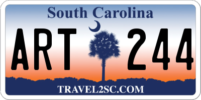 SC license plate ART244