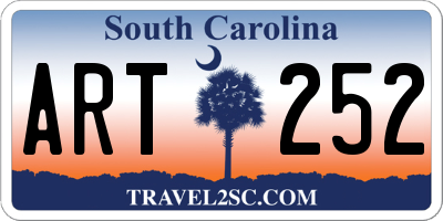 SC license plate ART252