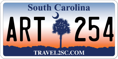 SC license plate ART254