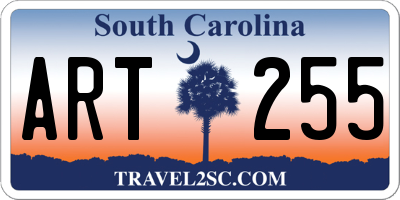 SC license plate ART255