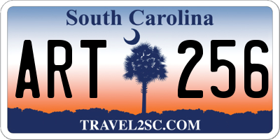 SC license plate ART256