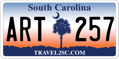 SC license plate ART257