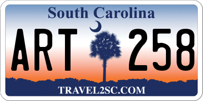 SC license plate ART258