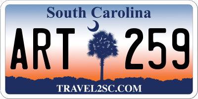 SC license plate ART259