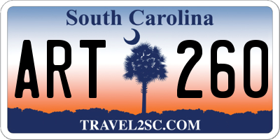 SC license plate ART260