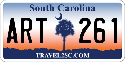 SC license plate ART261