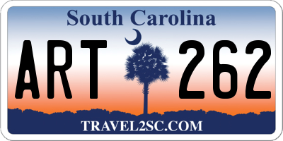 SC license plate ART262