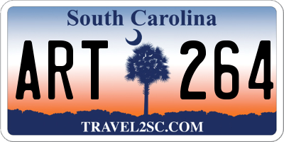 SC license plate ART264