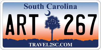 SC license plate ART267