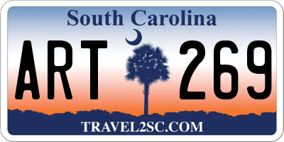 SC license plate ART269