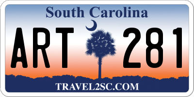 SC license plate ART281