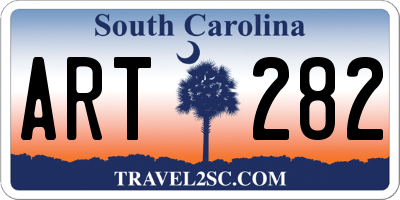 SC license plate ART282