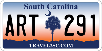 SC license plate ART291