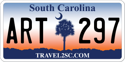 SC license plate ART297
