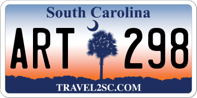 SC license plate ART298
