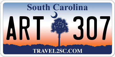 SC license plate ART307