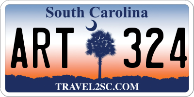 SC license plate ART324