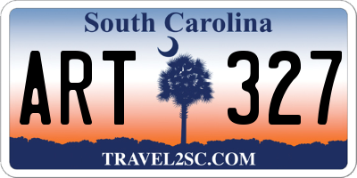 SC license plate ART327