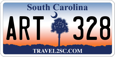 SC license plate ART328