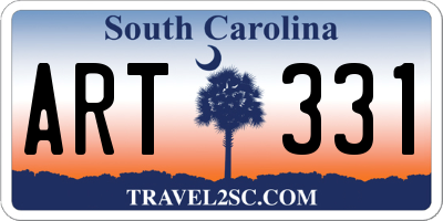 SC license plate ART331