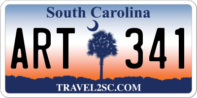 SC license plate ART341